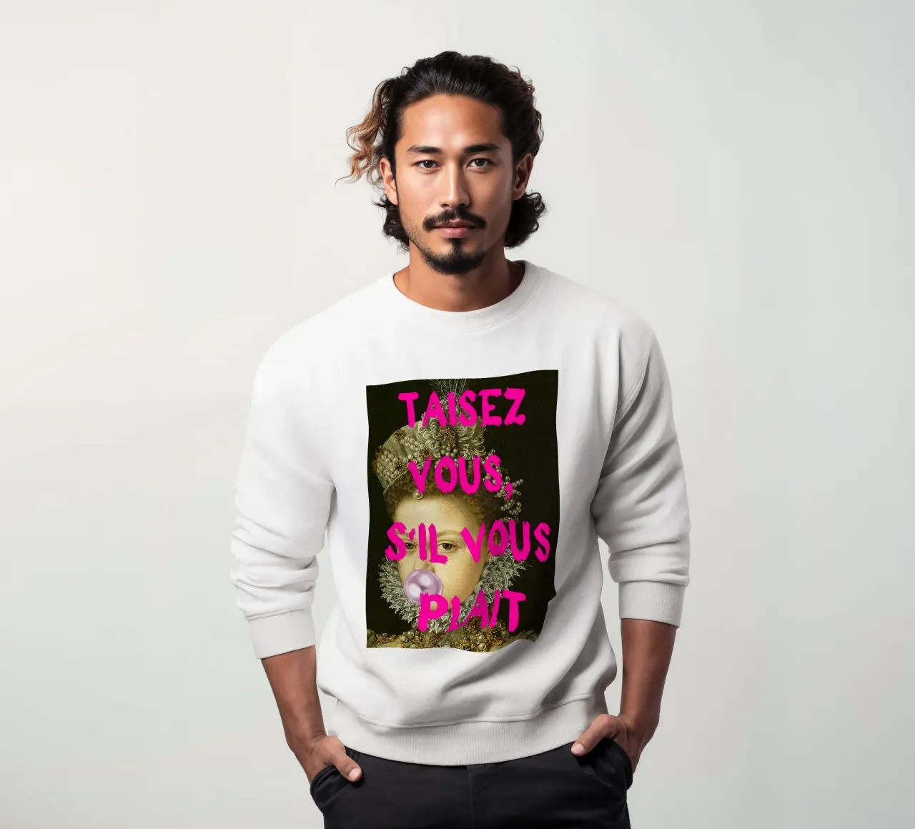 "Taisez Vous!" - Pop Art, Remix classico, Umoristico, Francese Ch felpa da NorwesClub