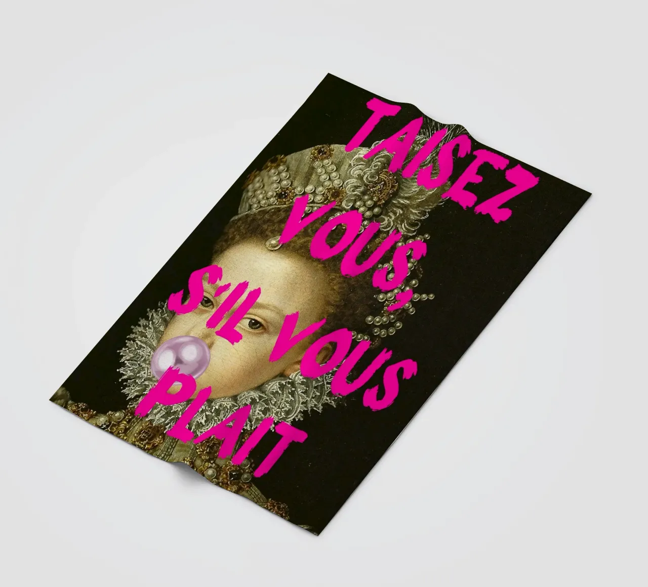 "Taisez Vous!" - Pop Art, Remix classico, Umoristico, Francese Ch coperta in pile da NorwesClub