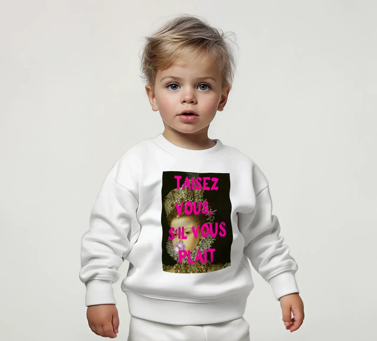 "Taisez Vous!" - Pop Art, Remix classico, Umoristico, Francese Ch felpa neonato da NorwesClub