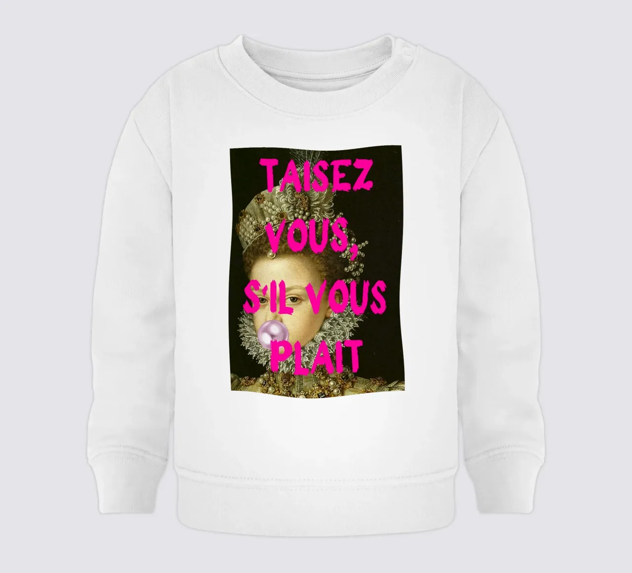 "Taisez Vous!" - Pop Art, Remix classico, Umoristico, Francese Ch felpa neonato da NorwesClub