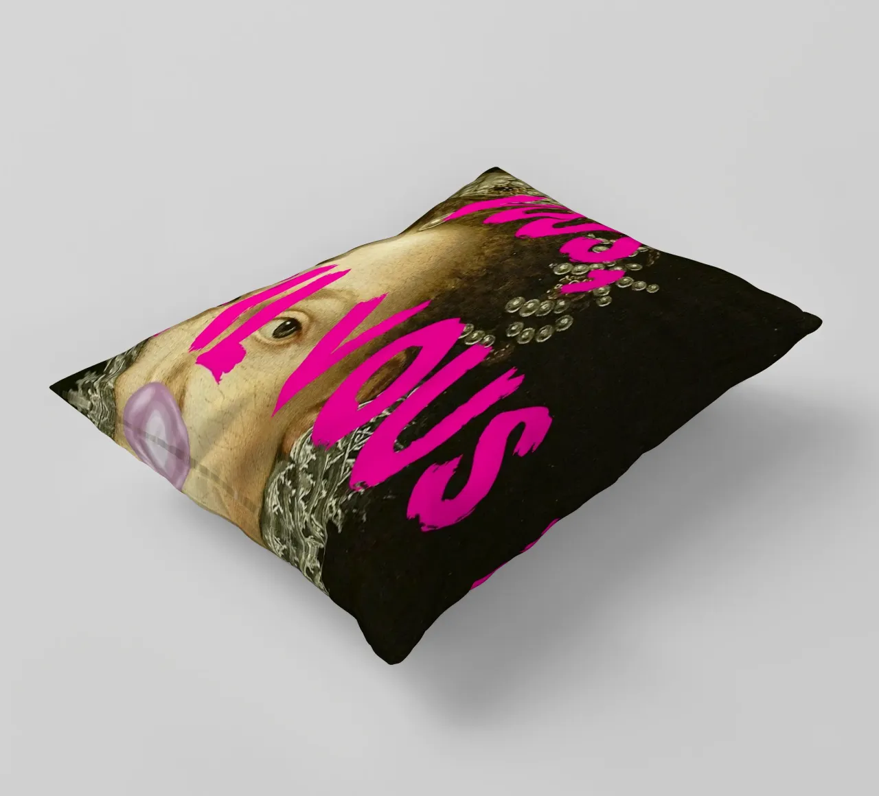 "Taisez Vous!" - Pop Art, Remix classico, Umoristico, Francese Ch cuscino da NorwesClub