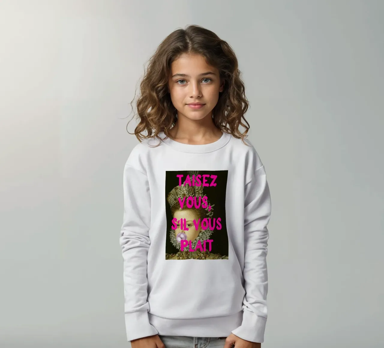 "Taisez Vous!" - Pop Art, Remix classico, Umoristico, Francese Ch felpa bambino da NorwesClub