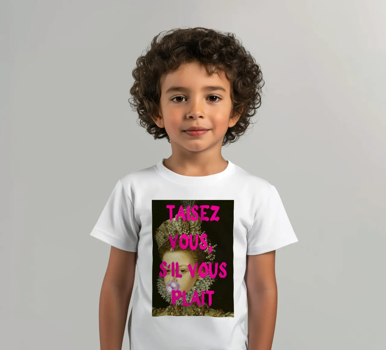 "Taisez Vous!" - Pop Art, Remix classico, Umoristico, Francese Ch t-shirt bambini da NorwesClub