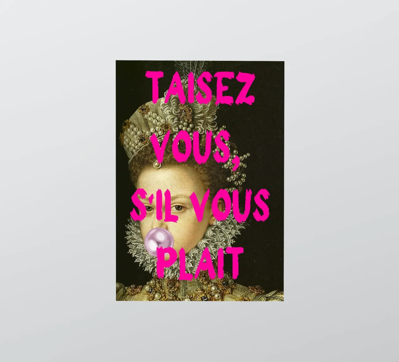 "Taisez Vous!" - Pop Art, Remix classico, Umoristico, Francese Ch adesivo da NorwesClub