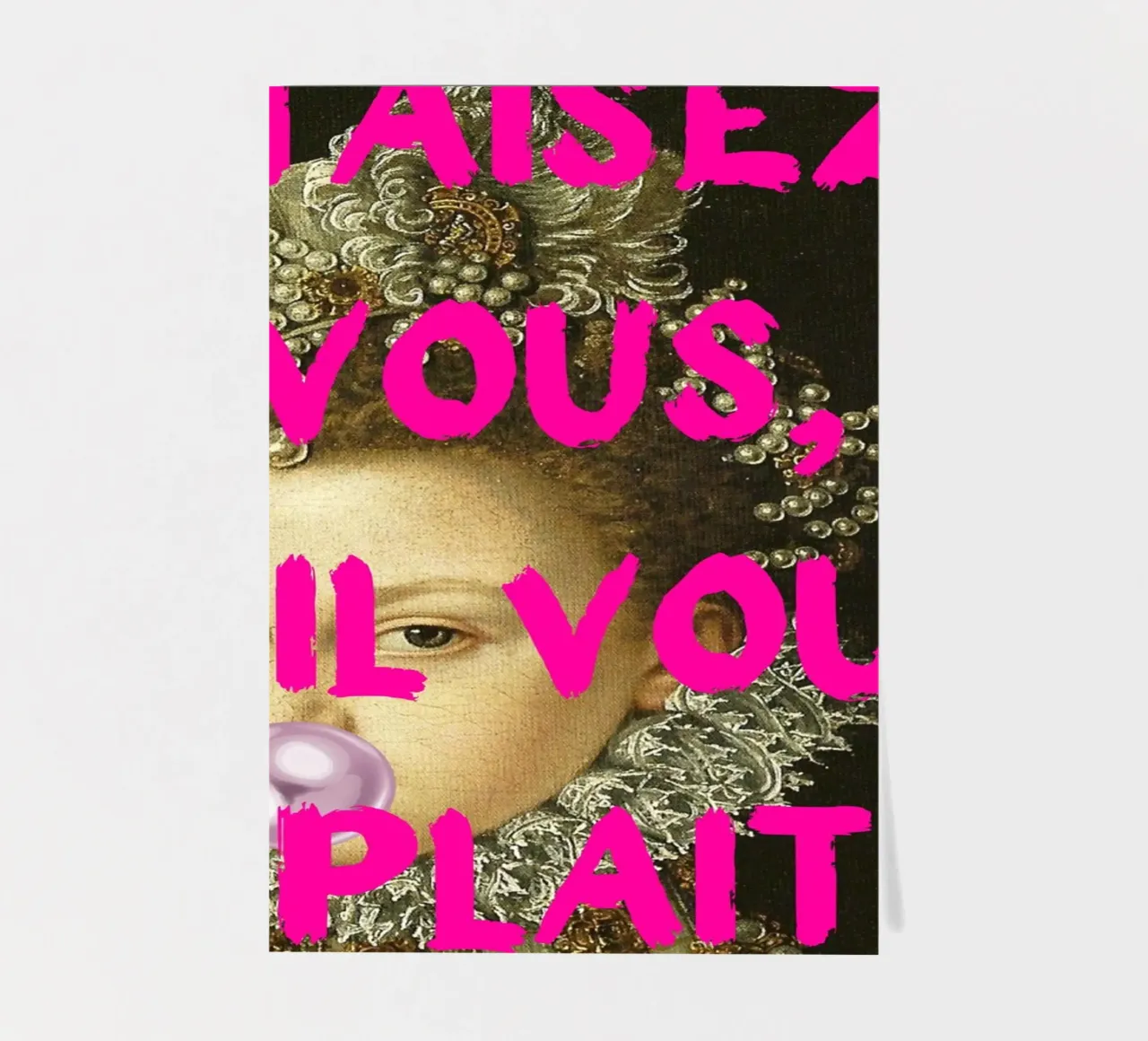 "Taisez Vous!" - Pop Art, Remix classico, Umoristico, Francese Ch foglio adesivo da NorwesClub