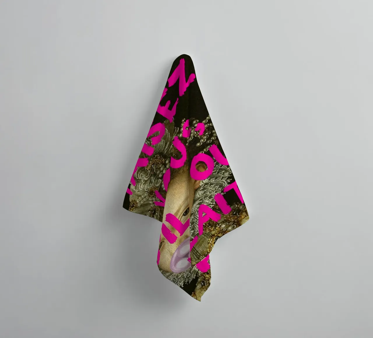 "Taisez Vous!" - Pop Art, Remix classico, Umoristico, Francese Ch asciugamano da bagno da NorwesClub