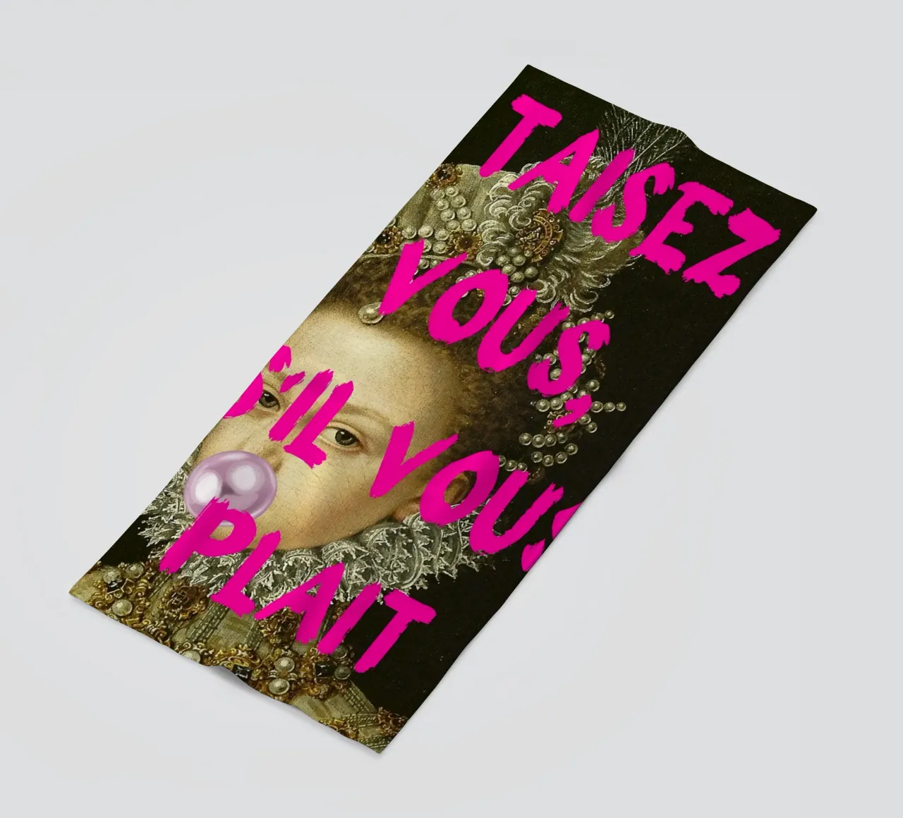 "Taisez Vous!" - Pop Art, Remix classico, Umoristico, Francese Ch telo mare da NorwesClub