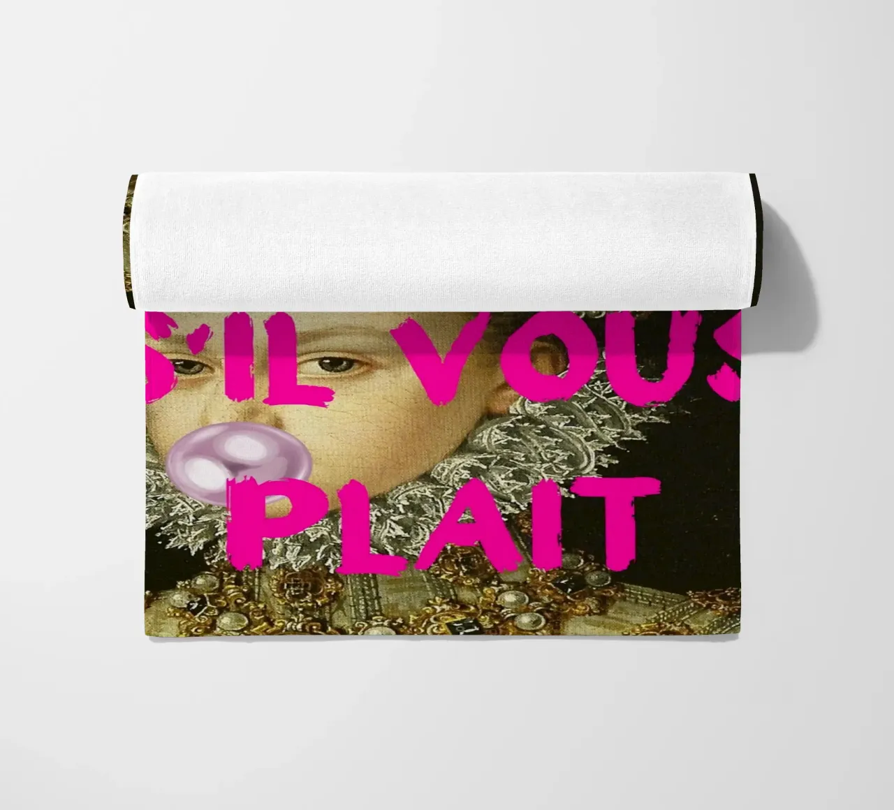 "Taisez Vous!" - Pop Art, Remix classico, Umoristico, Francese Ch telo mare da NorwesClub