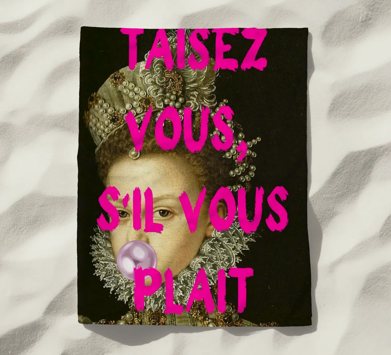"Taisez Vous!" - Pop Art, Remix classico, Umoristico, Francese Ch telo mare da NorwesClub