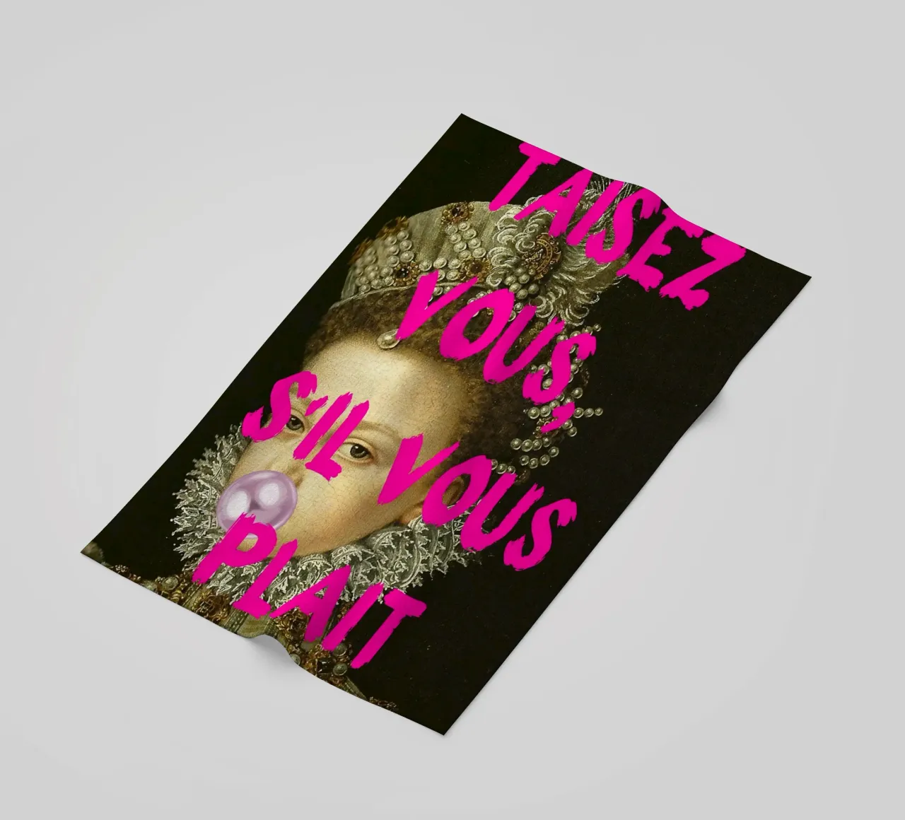 "Taisez Vous!" - Pop Art, Remix classico, Umoristico, Francese Ch telo mare da NorwesClub