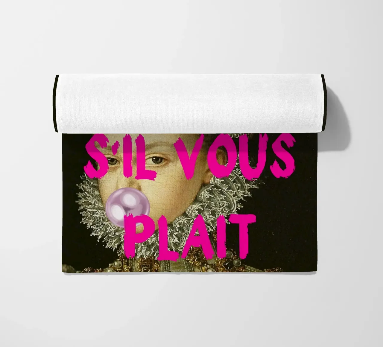 "Taisez Vous!" - Pop Art, Remix classico, Umoristico, Francese Ch telo mare da NorwesClub