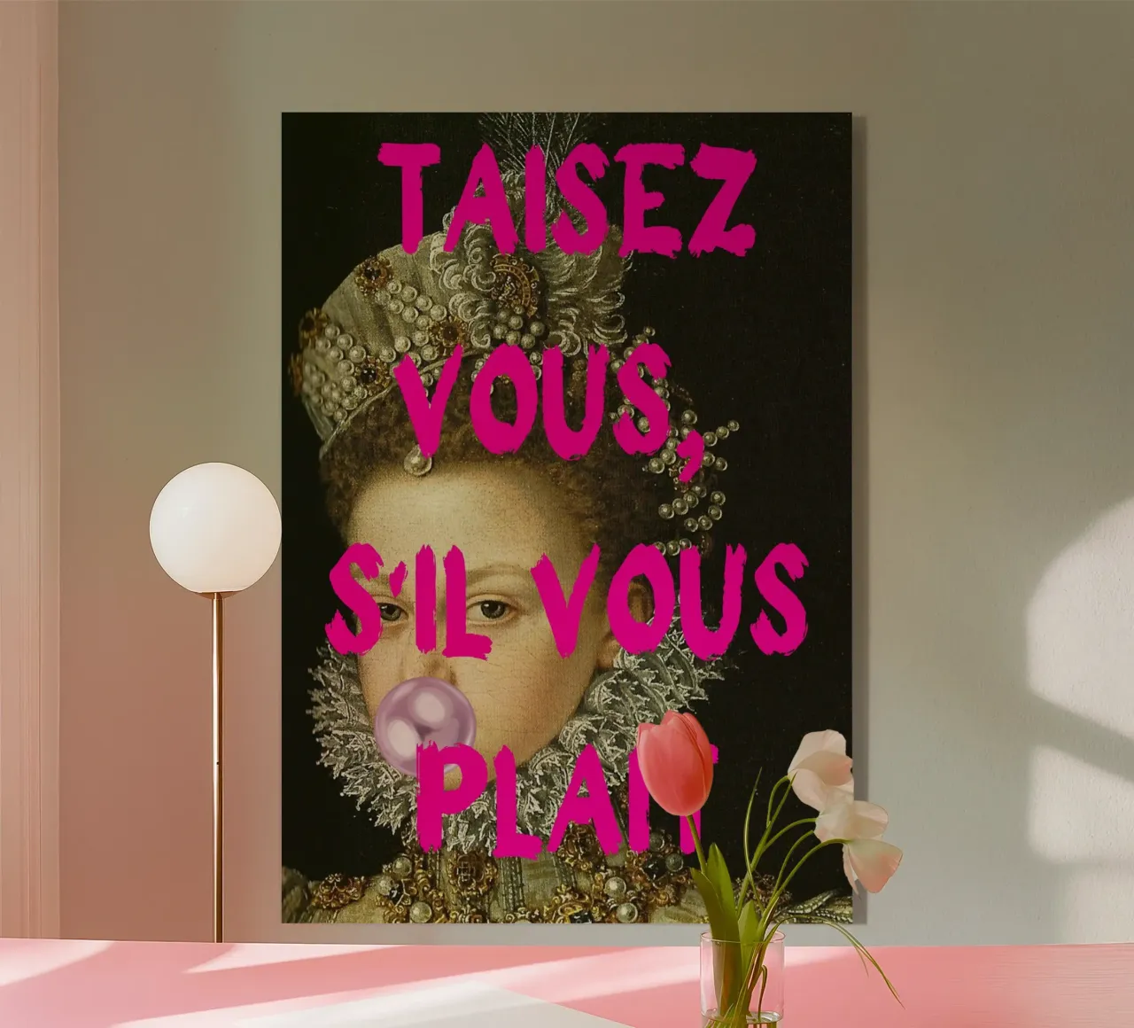 "Taisez Vous!" - Pop Art, Remix classico, Umoristico, Francese Ch plexiglass da NorwesClub