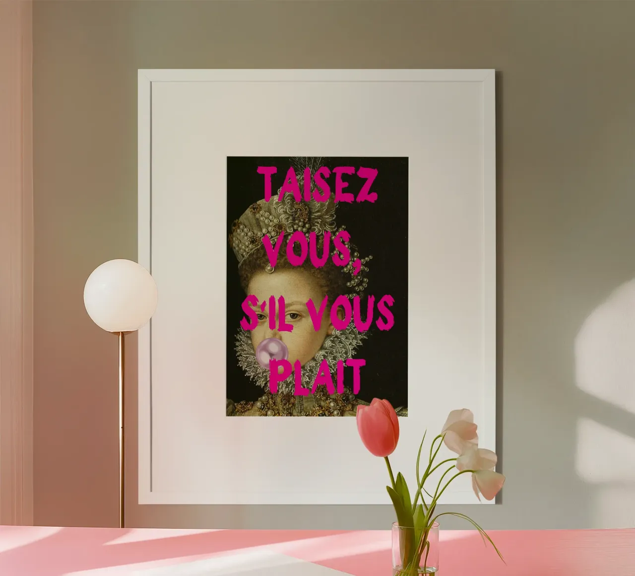 "Taisez Vous!" - Pop Art, Remix classico, Umoristico, Francese Ch carta hahnemühle da NorwesClub