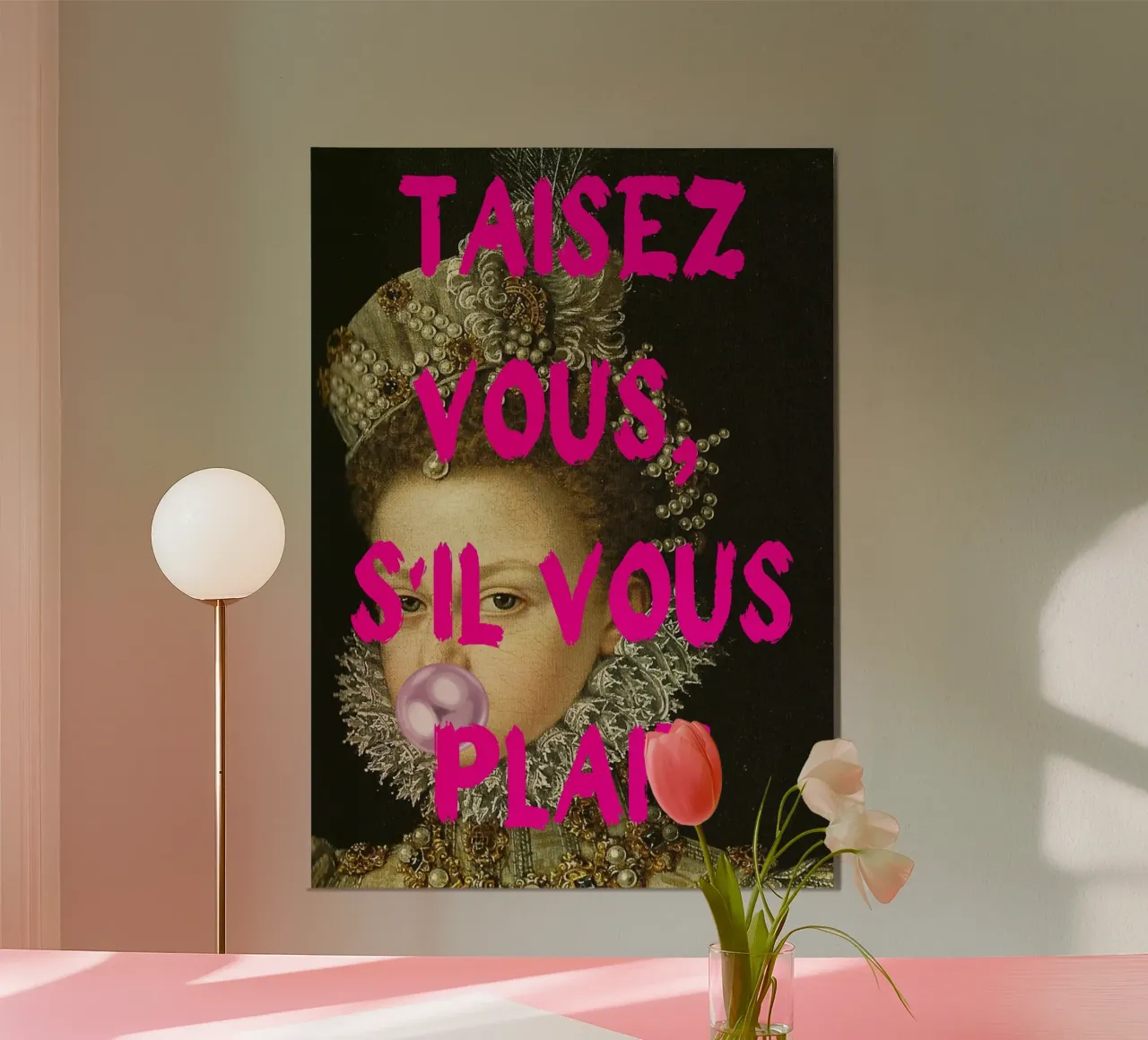 "Taisez Vous!" - Pop Art, Remix classico, Umoristico, Francese Ch carta hahnemühle da NorwesClub