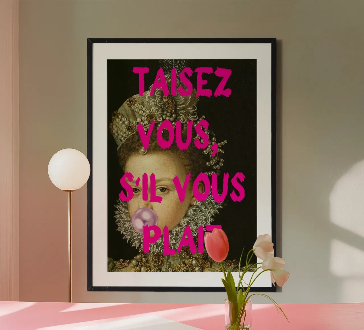 "Taisez Vous!" - Pop Art, Remix classico, Umoristico, Francese Ch carta hahnemühle da NorwesClub