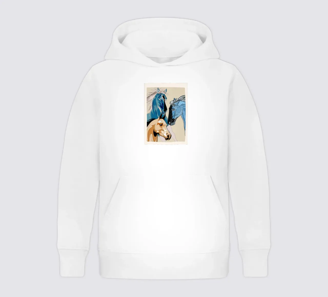 Horses kids hoodie by Nadjaa