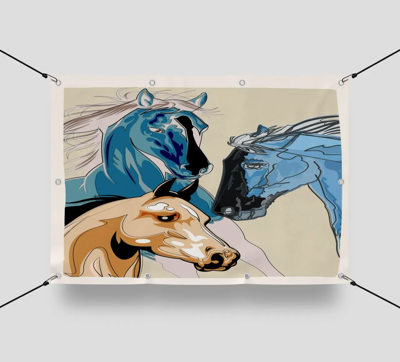 Horses pvc cover by Nadjaa