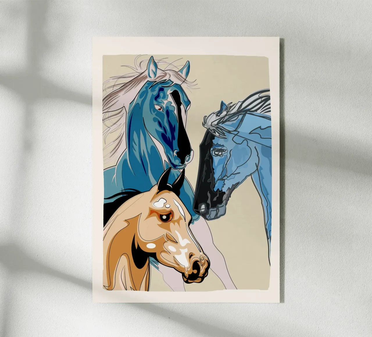 Horses acrylic glass by Nadjaa