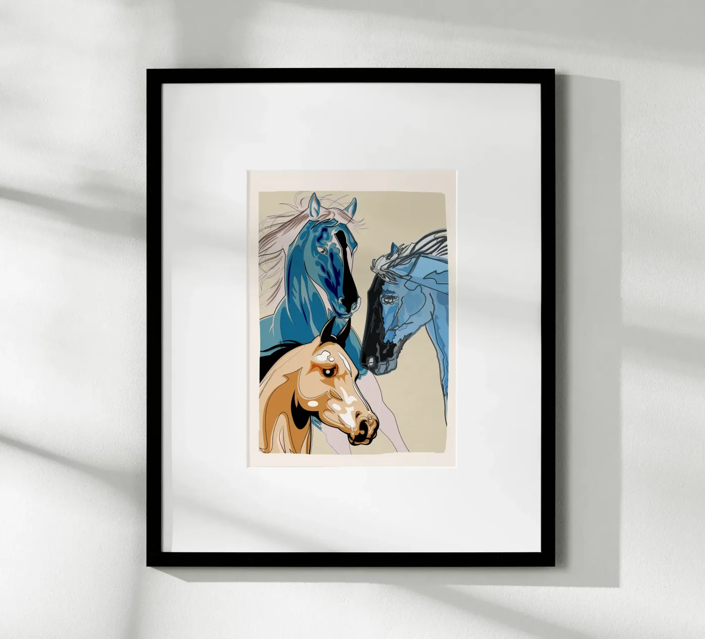 Horses poster by Nadjaa