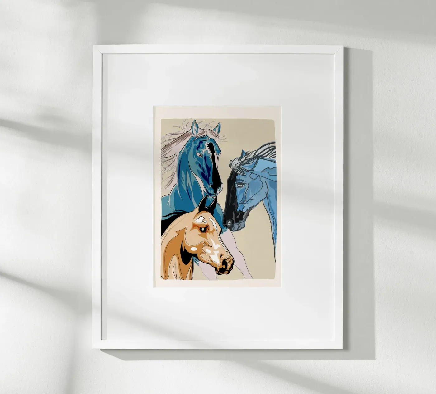 Horses poster by Nadjaa