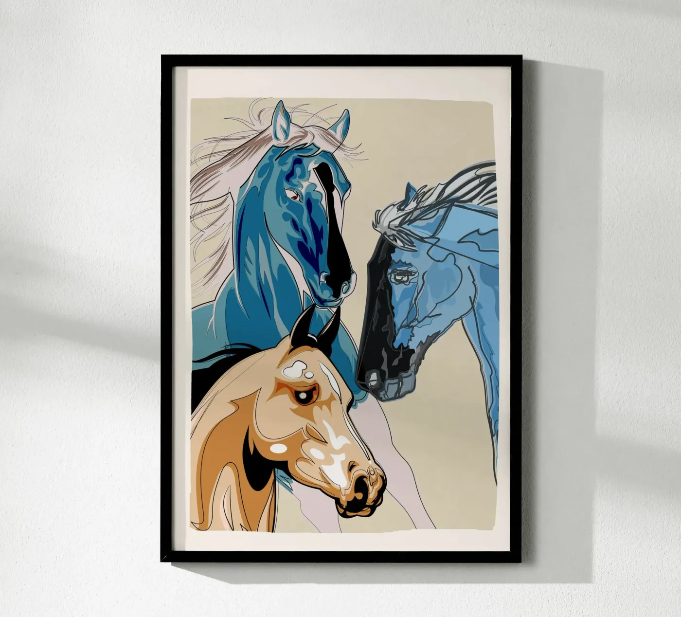 Horses poster by Nadjaa