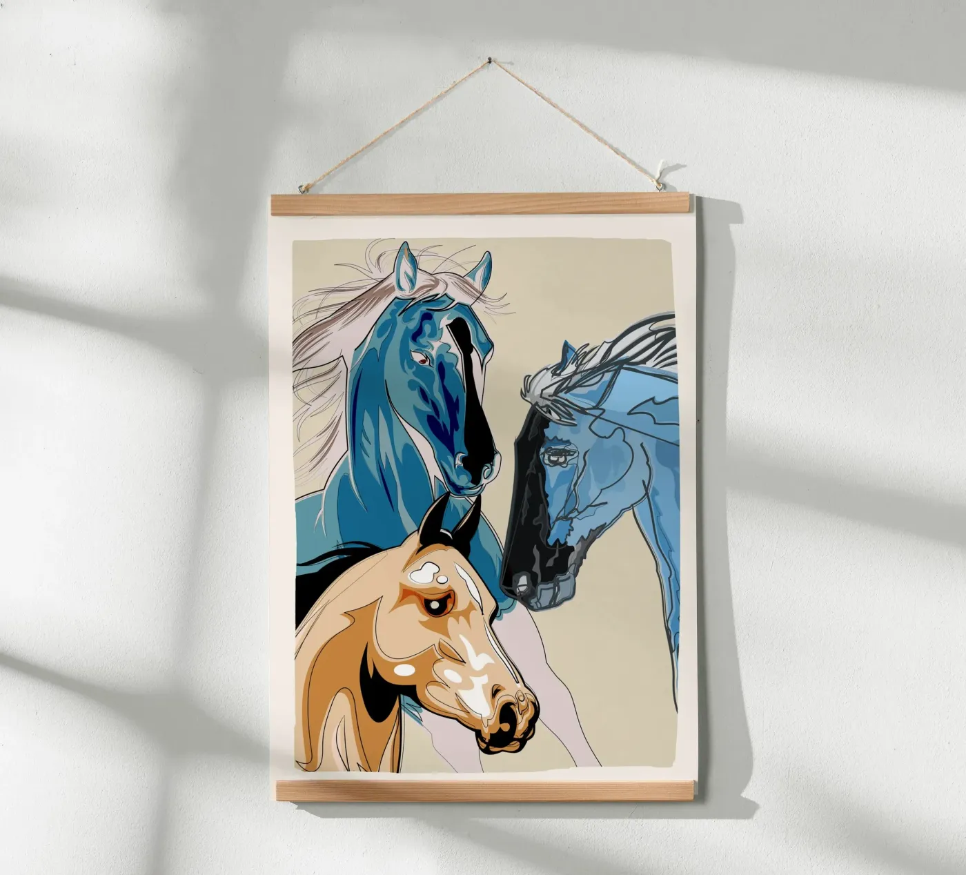 Horses poster by Nadjaa