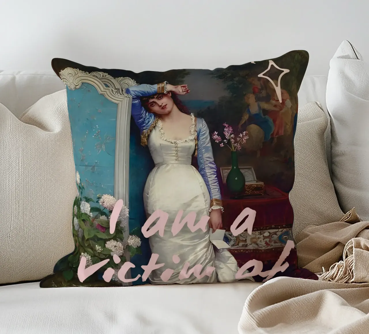 "Vittima della moda" - Remix classico, umoristico, di tendenza, di impatto cuscino da NorwesClub