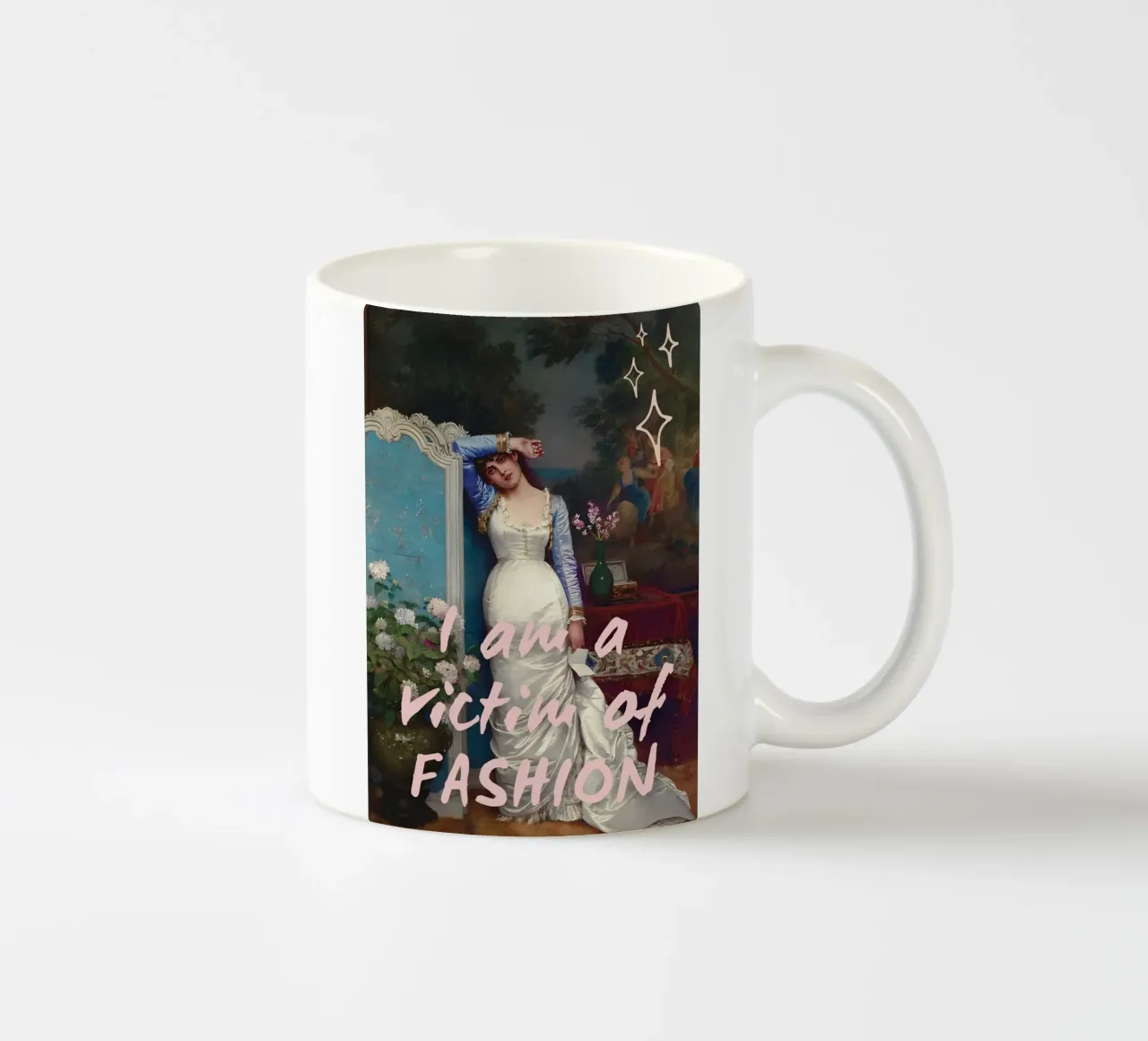 "Vittima della moda" - Remix classico, umoristico, di tendenza, di impatto tazza in ceramica da NorwesClub