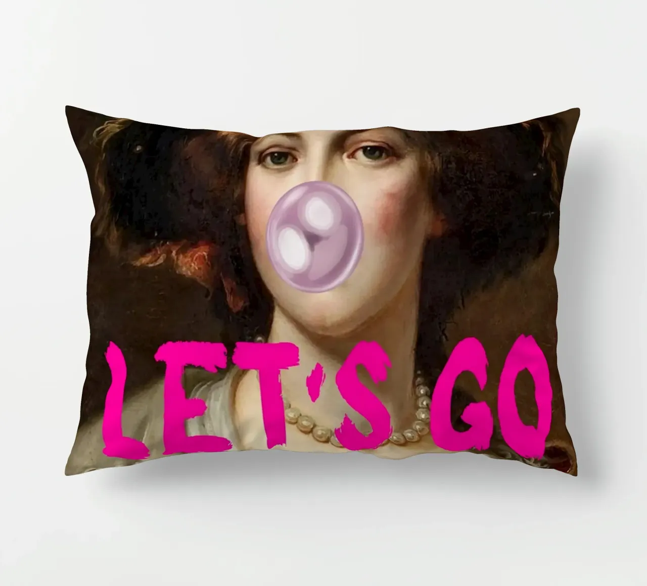 "Let's Go Party" - Pop Art, Classic Remix, Festive, Bubblegu cuscino da NorwesClub