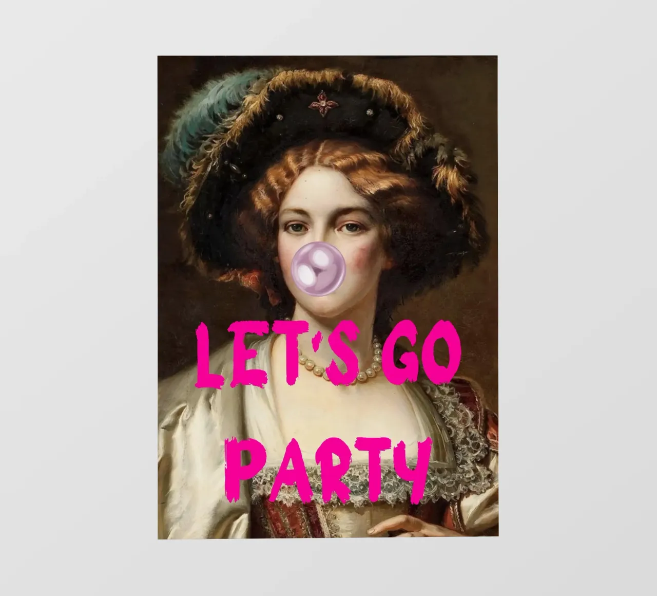 "Let's Go Party" - Pop Art, Classic Remix, Festive, Bubblegu pellicola backlit da NorwesClub