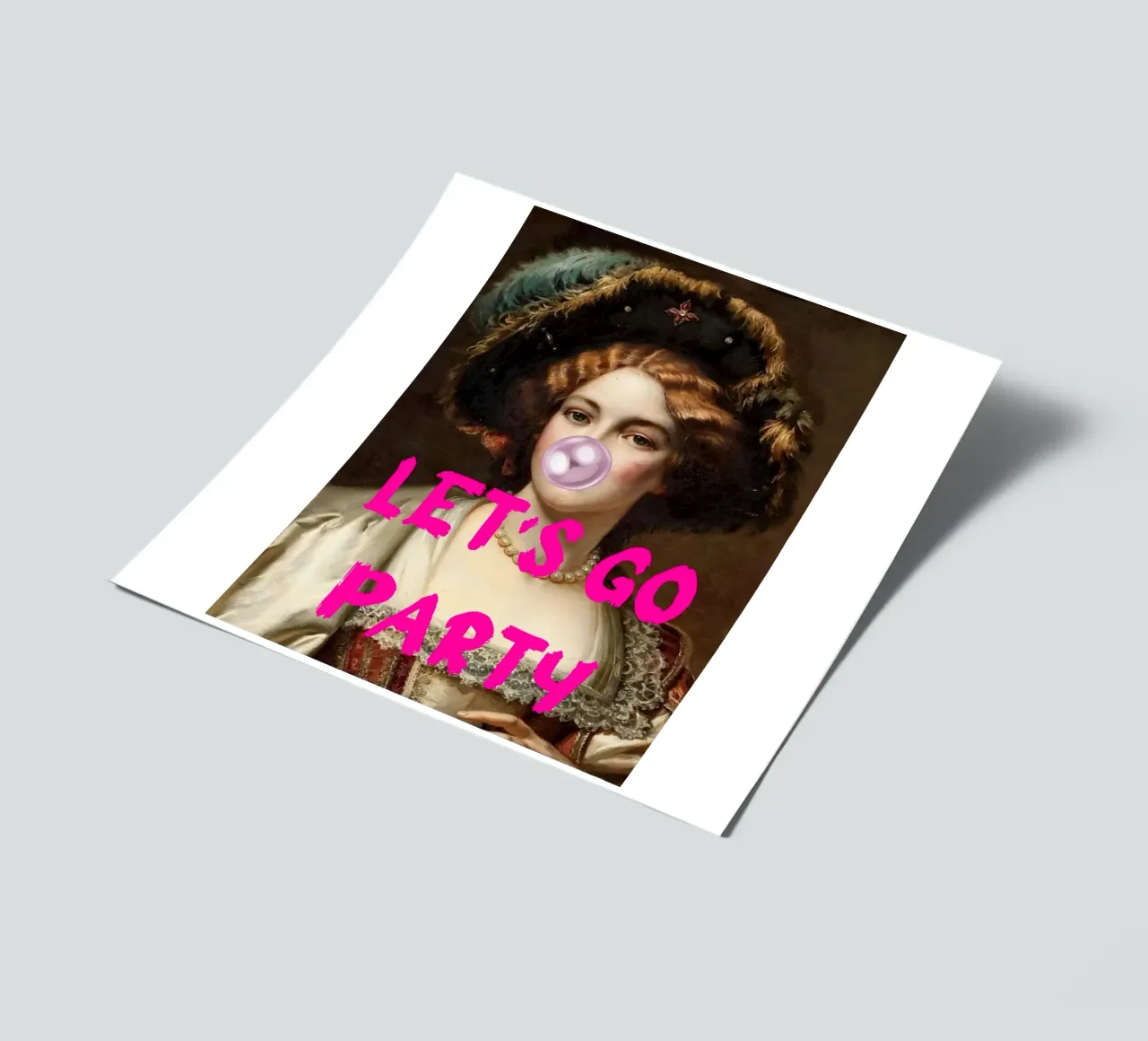 "Let's Go Party" - Pop Art, Klassischer Remix, Festlich, Bubblegu Stickerbogen von NorwesClub