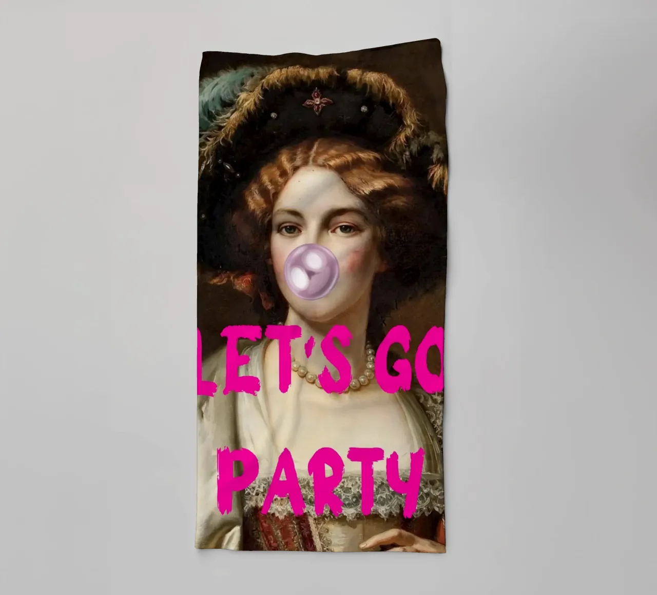 "Let's Go Party" - Pop Art, Classic Remix, Festive, Bubblegu asciugamano da bagno da NorwesClub