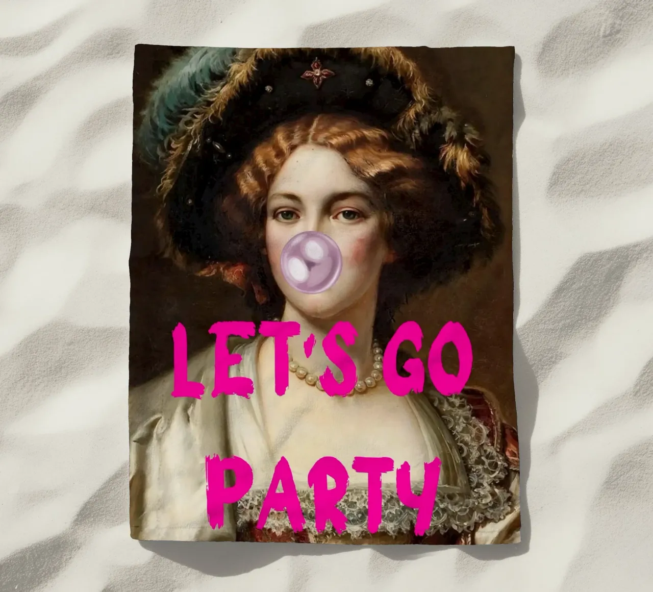 "Let's Go Party" - Pop Art, Classic Remix, Festive, Bubblegu telo mare da NorwesClub