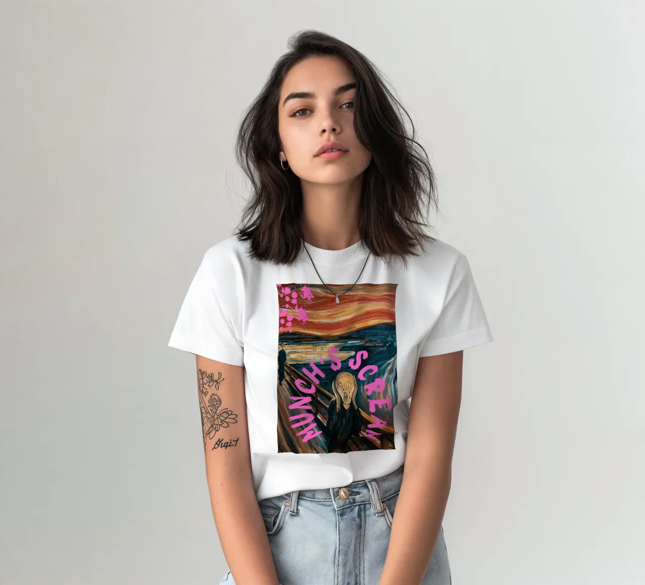"L'urlo di Munch" - Pop Art, Espressionismo Remix, Umorismo, B t-shirt da NorwesClub