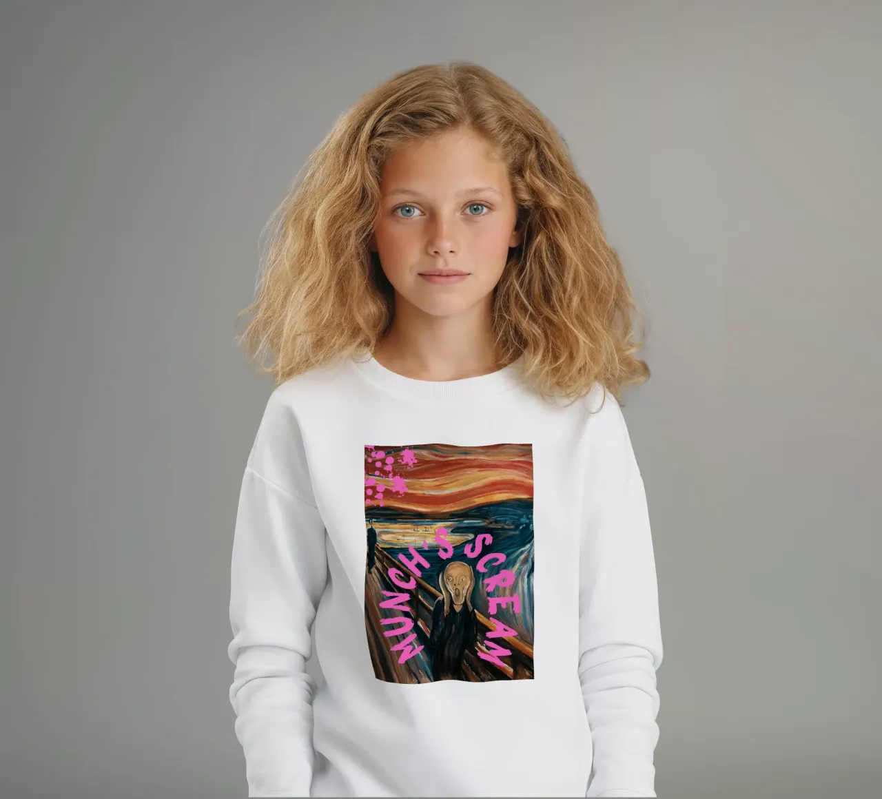 "L'urlo di Munch" - Pop Art, Espressionismo Remix, Umorismo, B felpa bambino da NorwesClub