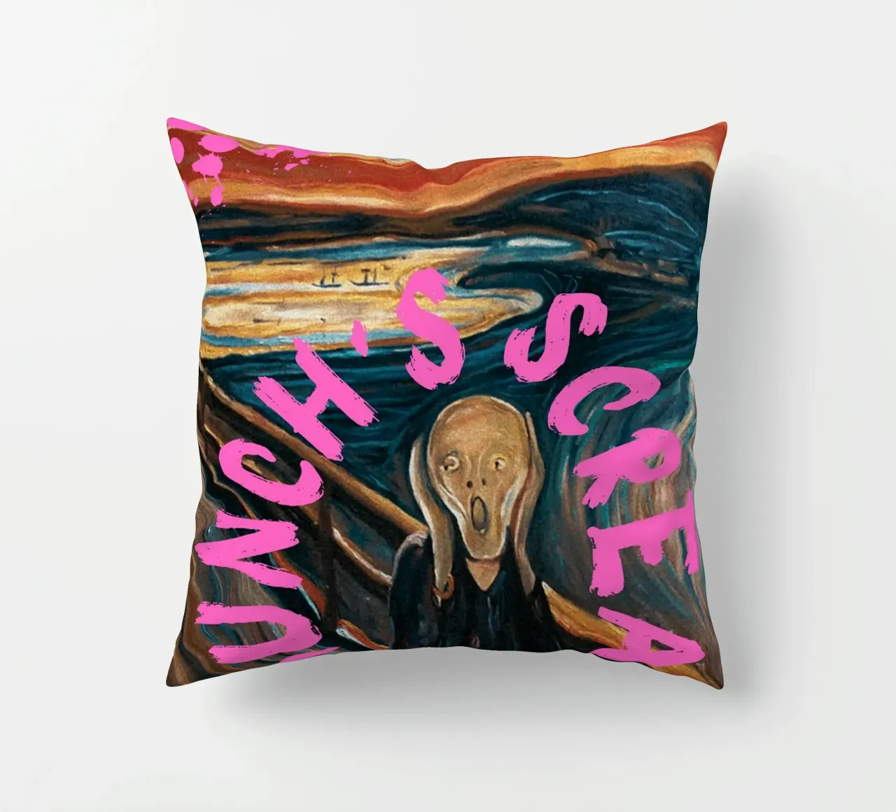"L'urlo di Munch" - Pop Art, Espressionismo Remix, Umorismo, B cuscino da NorwesClub