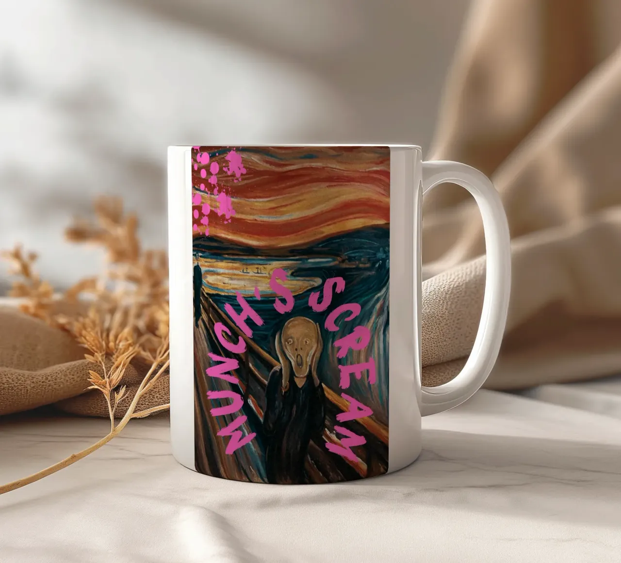 "L'urlo di Munch" - Pop Art, Espressionismo Remix, Umorismo, B tazza in ceramica da NorwesClub
