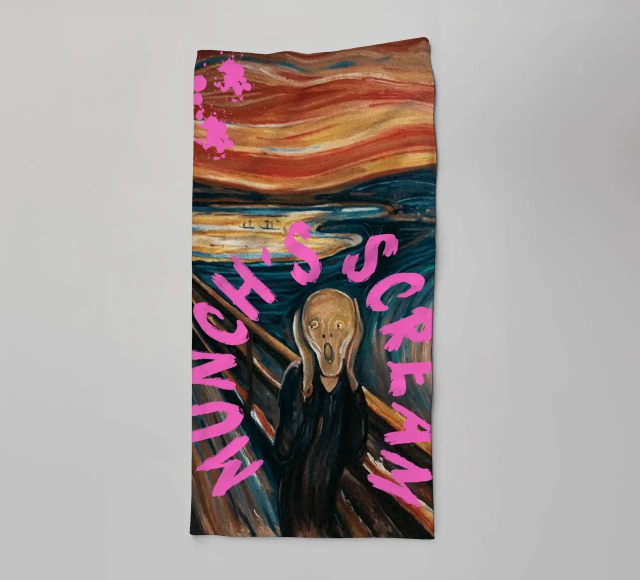 "L'urlo di Munch" - Pop Art, Espressionismo Remix, Umorismo, B asciugamano da bagno da NorwesClub