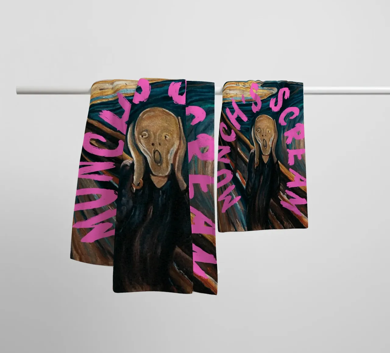 "L'urlo di Munch" - Pop Art, Espressionismo Remix, Umorismo, B asciugamano da bagno da NorwesClub