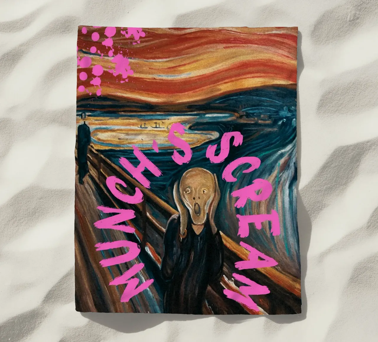 "L'urlo di Munch" - Pop Art, Espressionismo Remix, Umorismo, B telo mare da NorwesClub