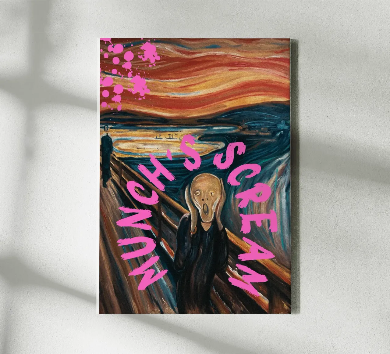 "Munch's Scream" - Pop Art, Expressionism Remix, Humorous, B canvas by NorwesClub