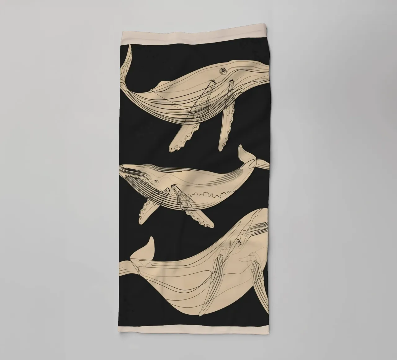 Modern Minimalist Abstract Whales asciugamano da bagno da Nadjaa