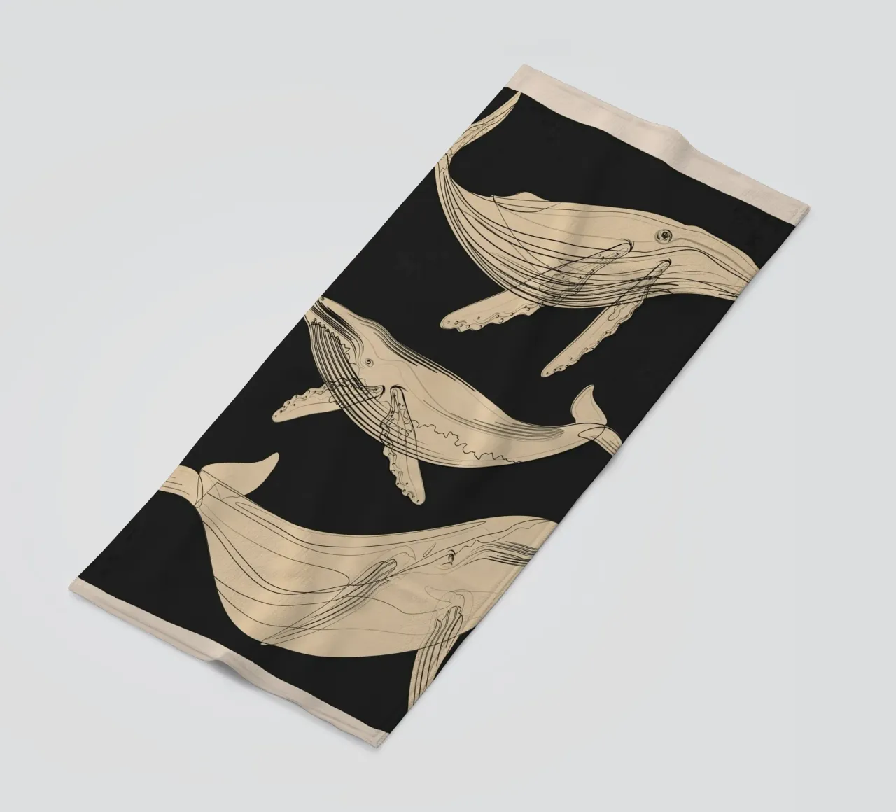 Modern Minimalist Abstract Whales telo mare da Nadjaa