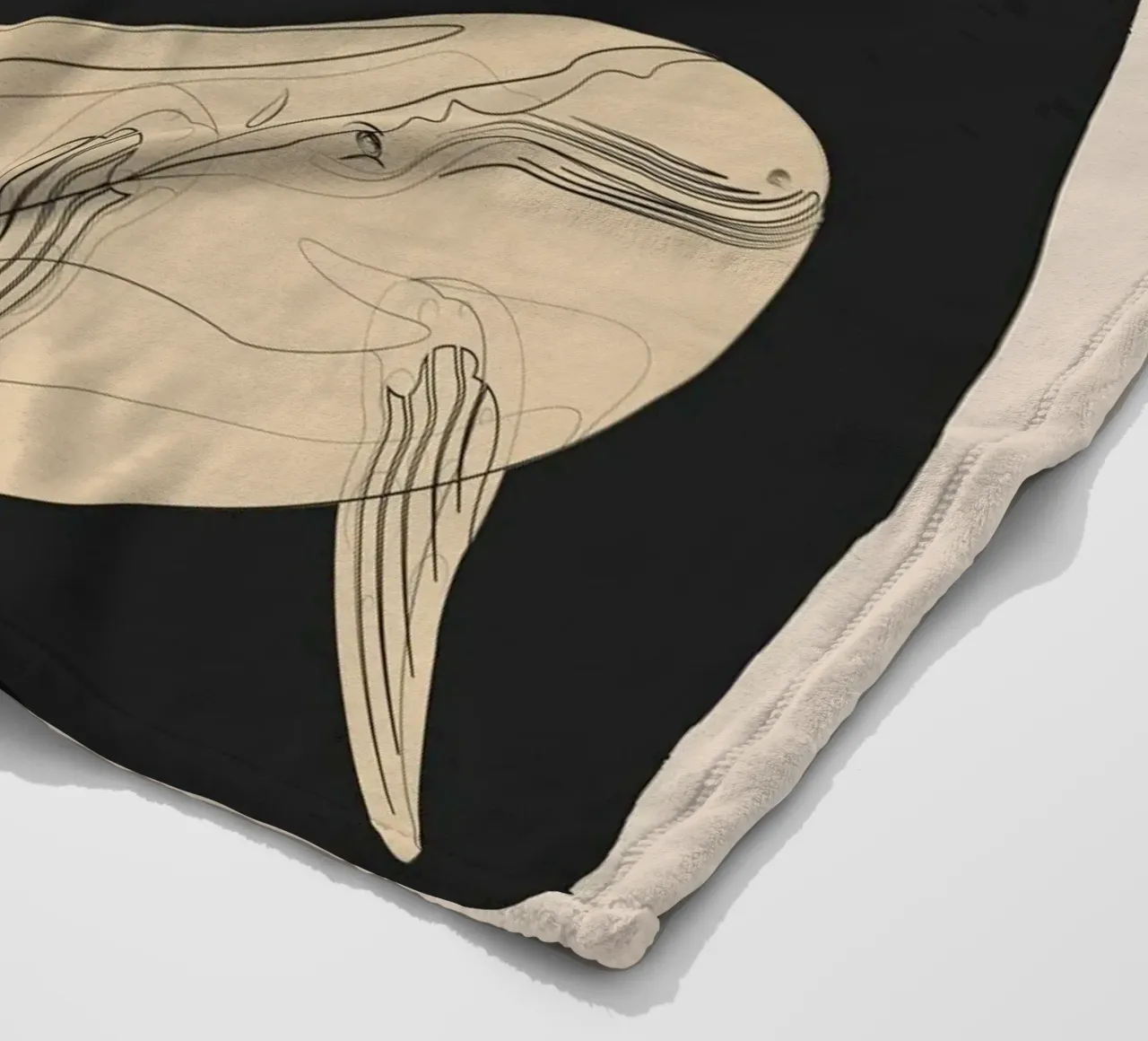 Modern Minimalist Abstract Whales coperta in pile da Nadjaa