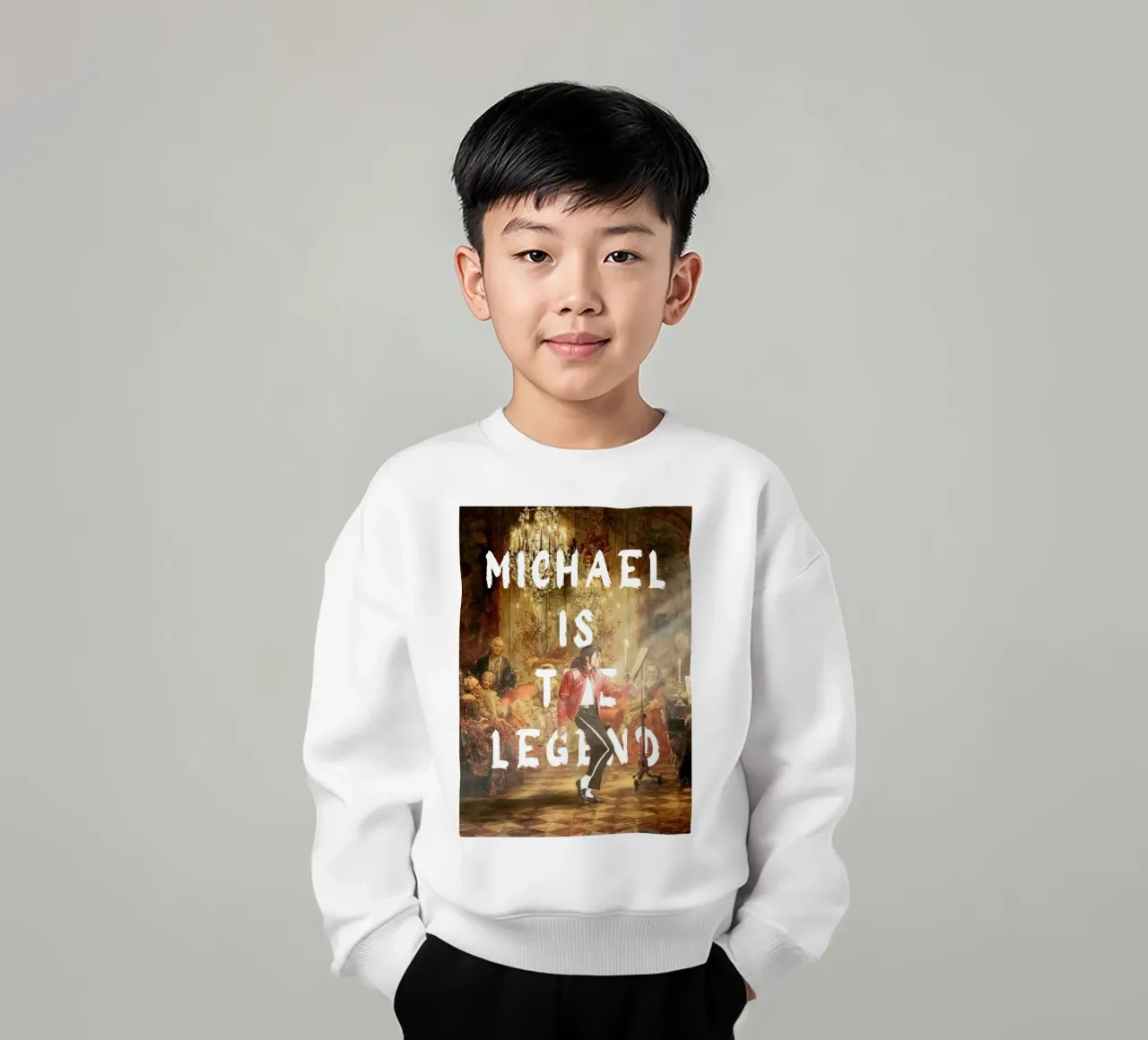 "Michael è la leggenda" - Arte pop, remix classico, icona della musica felpa bambino da NorwesClub