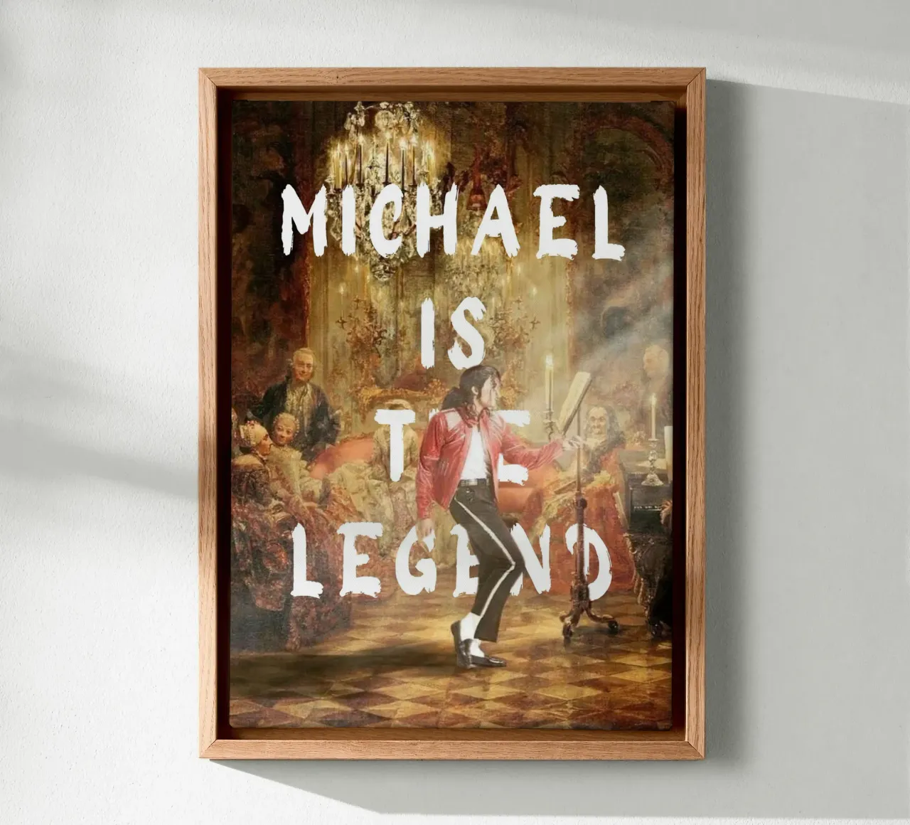 "Michael Is The Legend" - Pop Art, Classic Remix, Music Icon canvas with Floater frame by NorwesClub