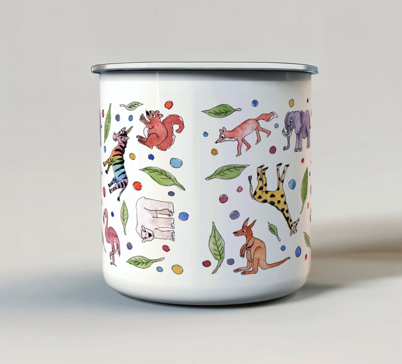 Zoo Animals tazza in smalto da KP Design