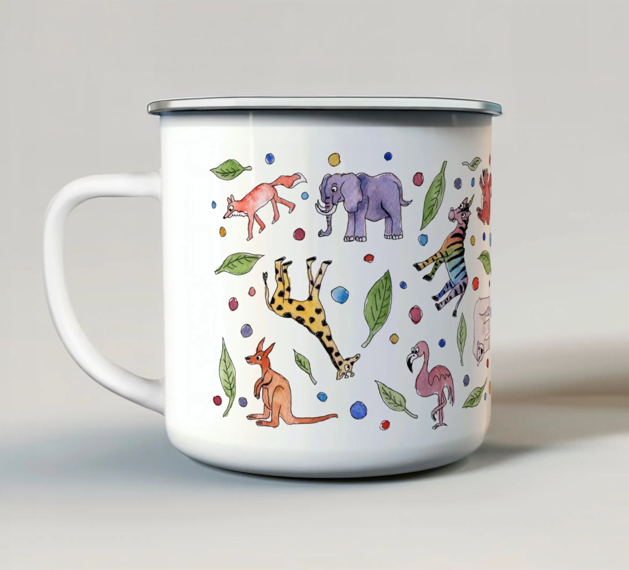Zoo Animals tazza in smalto da KP Design