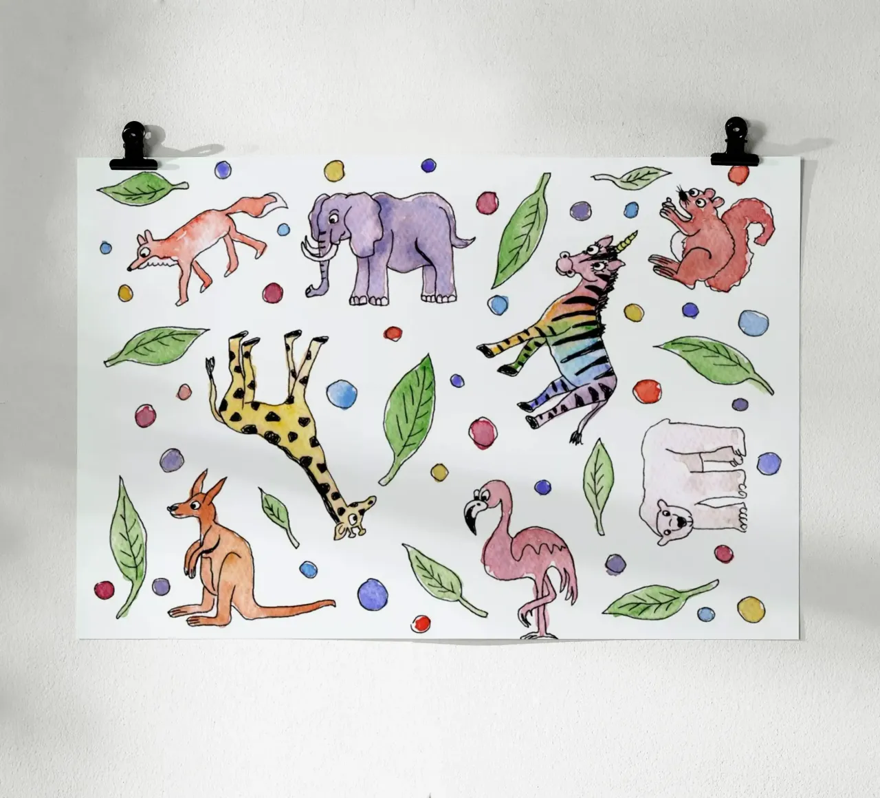 Zoo Animals poster by KP Design