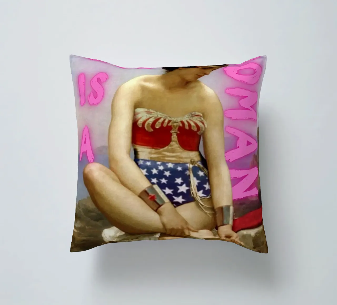 "God Is A Woman" - Pop Art, Remix classico, Empowerment, Femi cuscino da NorwesClub
